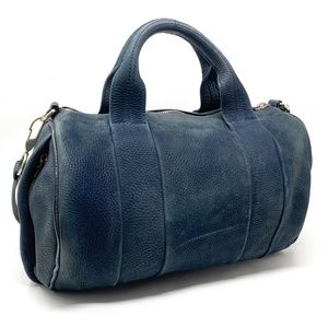 Alexander Wang Rocco Navy Stud-Bottom Satchel